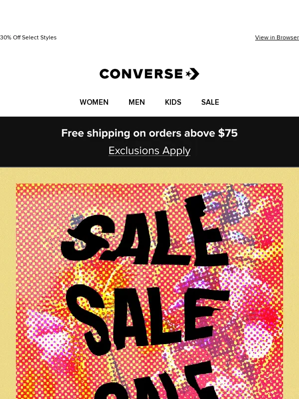 Converse Canada - ? Time’s running out to save for spring