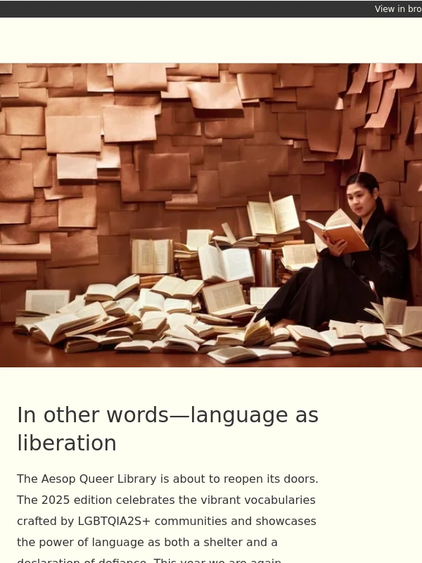 Aesop - The Aesop Queer Library returns