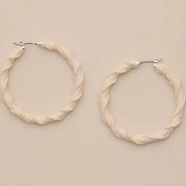 Lucky Brand Women's Large Woven Hoop Earrings