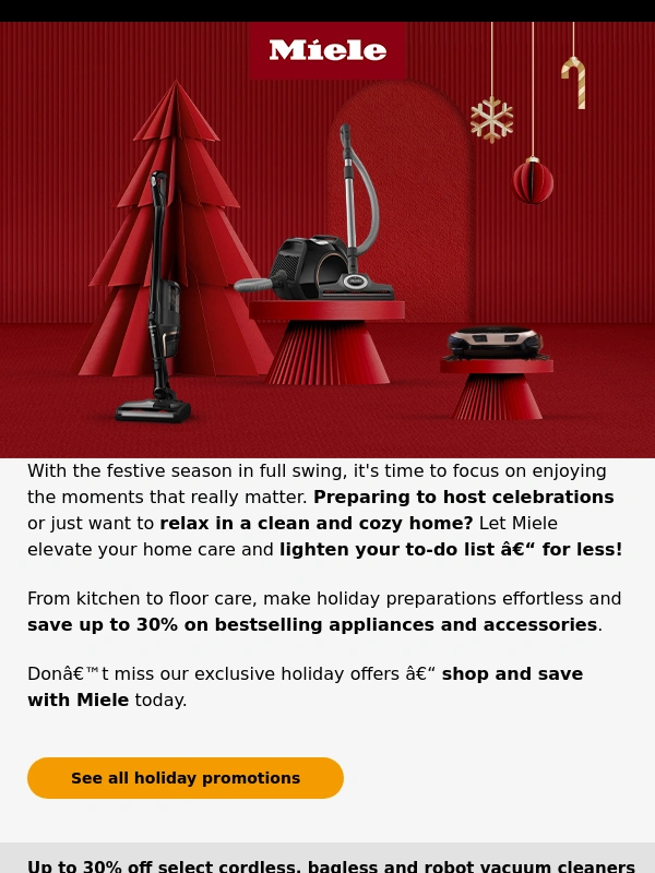 Miele - Shop our latest holiday offers