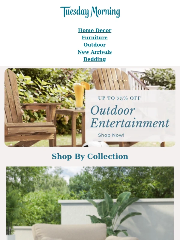 Tuesday Morning - Up to 75% Off Outdoor Must-Haves Just Landed!