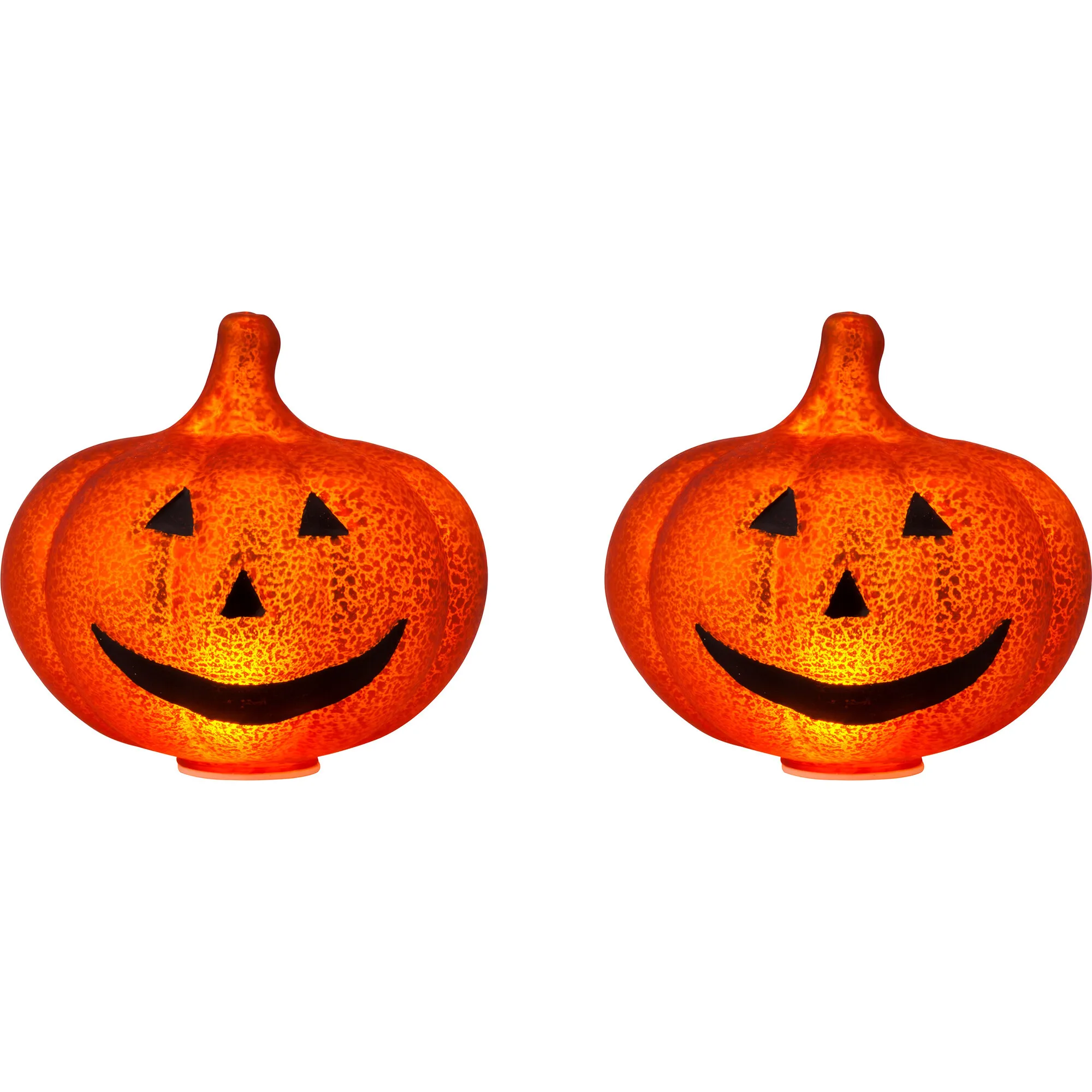 Mr. Halloween Mercury Glass Jack-O-Lantern Set of 2