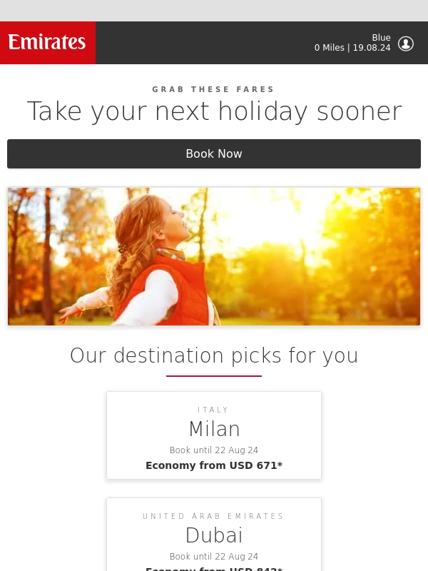 Emirates - You can’t resist these fares to our top destinations