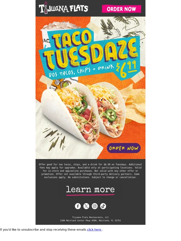 Tijuana Flats - Wait… $6.99 for All That? ? Today Only!