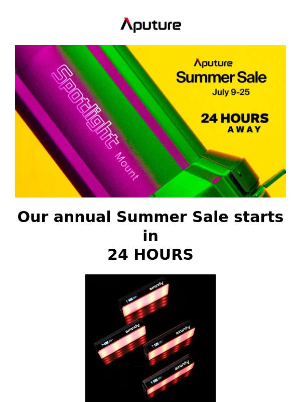 Aputure - 24 Hours Until Aputure's Summer Sale Starts