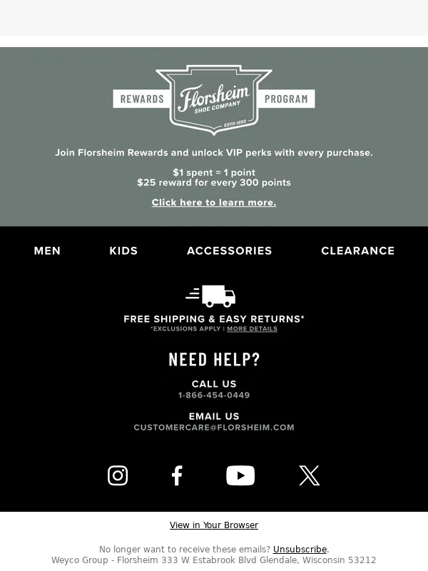 Florsheim - You're a VIP! Shop $49.90,$59.90,+ $69.90 price points