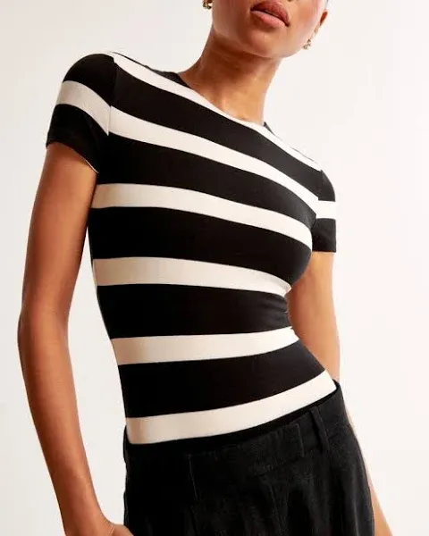 Abercrombie & Fitch Women's Cotton-blend Short-Sleeve Bodysuit