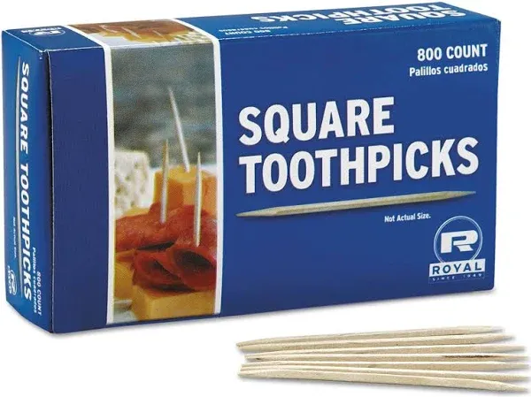 AmerCareRoyal Square Wood Toothpicks