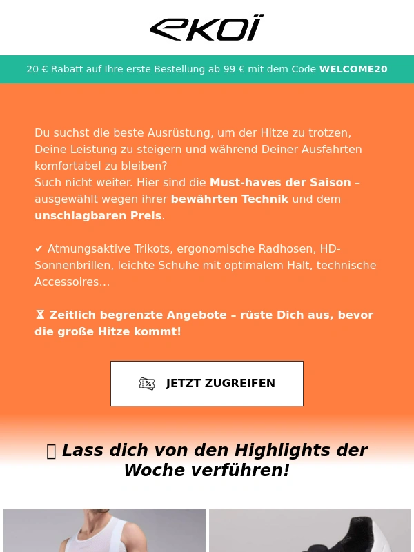 EKOI - ? Das Beste vom Besten von EKOÏ: 60% Rabatt auf unsere unverzichtbaren Sommerartikel