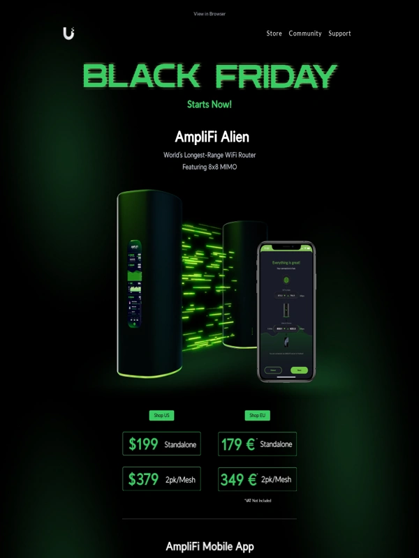 Ubiquiti Networks - Black Friday Starts Now
