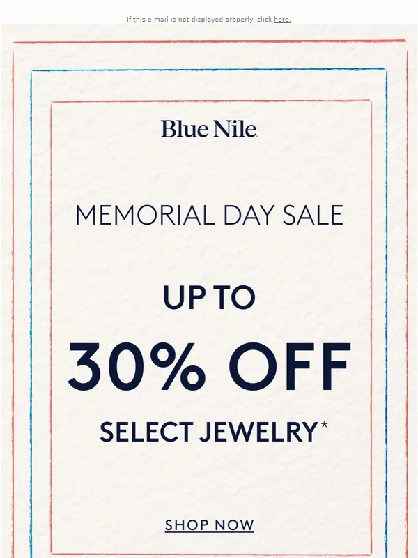 Blue Nile - Our Memorial Day Sale is On!