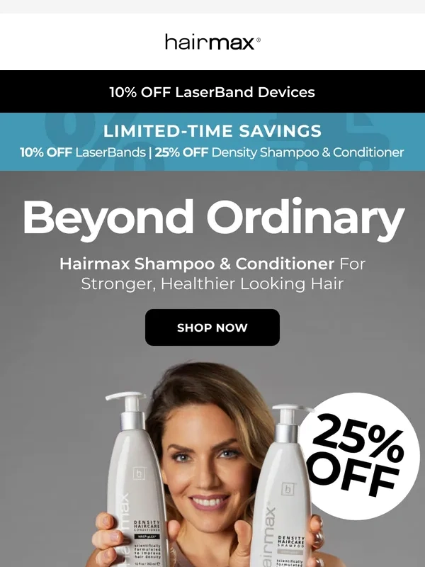 HairMax - Upgrade Your Routine With Our Shampoo & Conditioner