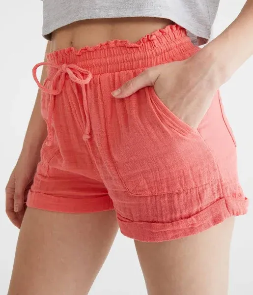 Aeropostale Women's High-Rise Gauze Shorts