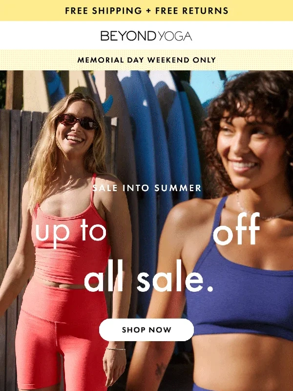 Beyond Yoga - Weekend Savings: Up To 75% Off