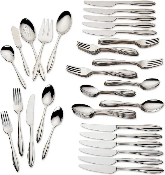 Lenox Sculpt 65 Piece 18/10 Stainless Steel Flatware Set