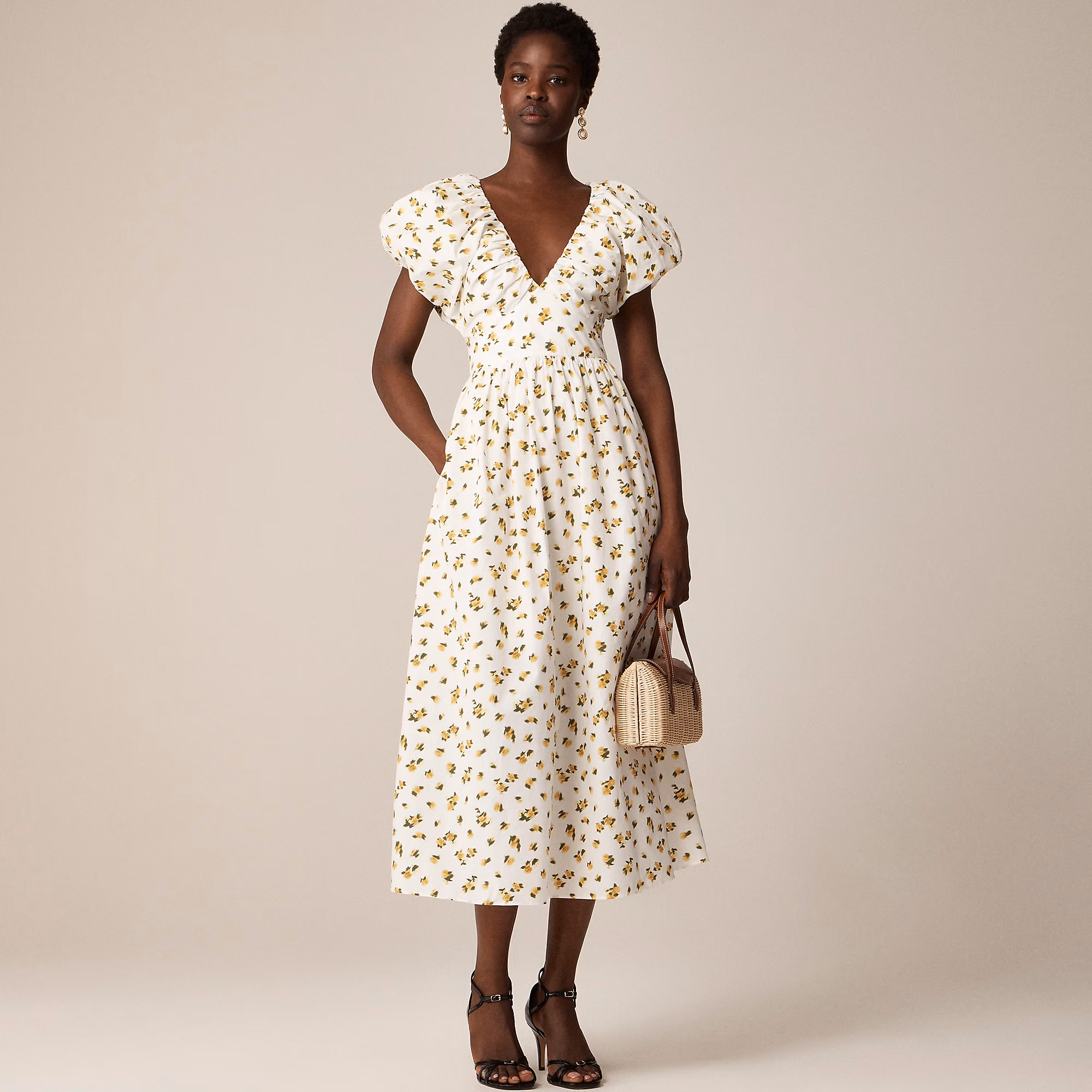 Cecily dress in budding rose print