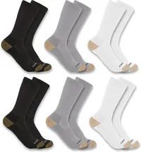 Carhartt Midweight Synthetic Blend Crew Sock 6 Pack (Men's)