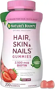 200 Count Nature's Bounty Optimal Solutions Hair, Skin and Nails Pectin Gummies (2500 mcg Biotin, Strawberry) $11.30 + Free Shipping w/ Prime