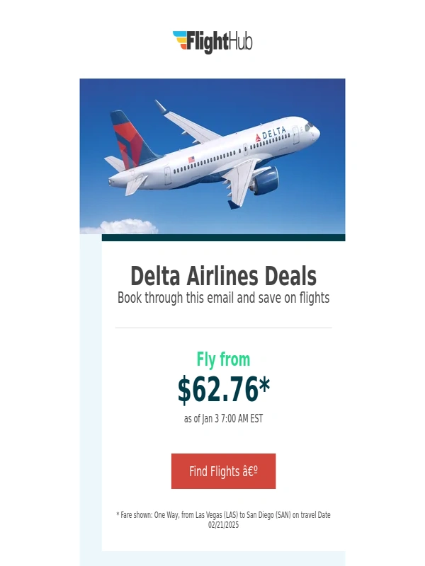FlightHub - ✈ Delta Airlines from $62.76