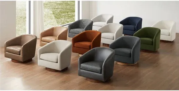 AllModern Bennett Upholstered Swivel Barrel Chair