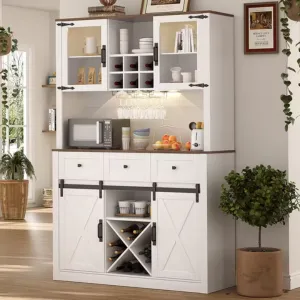 Farmhouse Barn Door Buffet Cabinet
