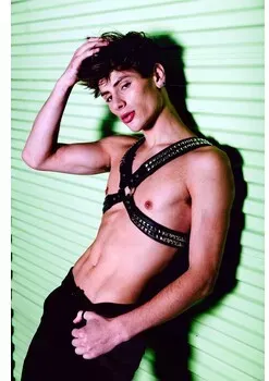 Shots America Men's Pyramid Stud Body Harness