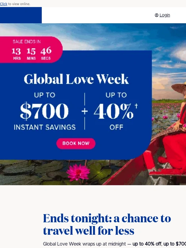 Princess Cruises - Ends tonight: Global Love Week savings