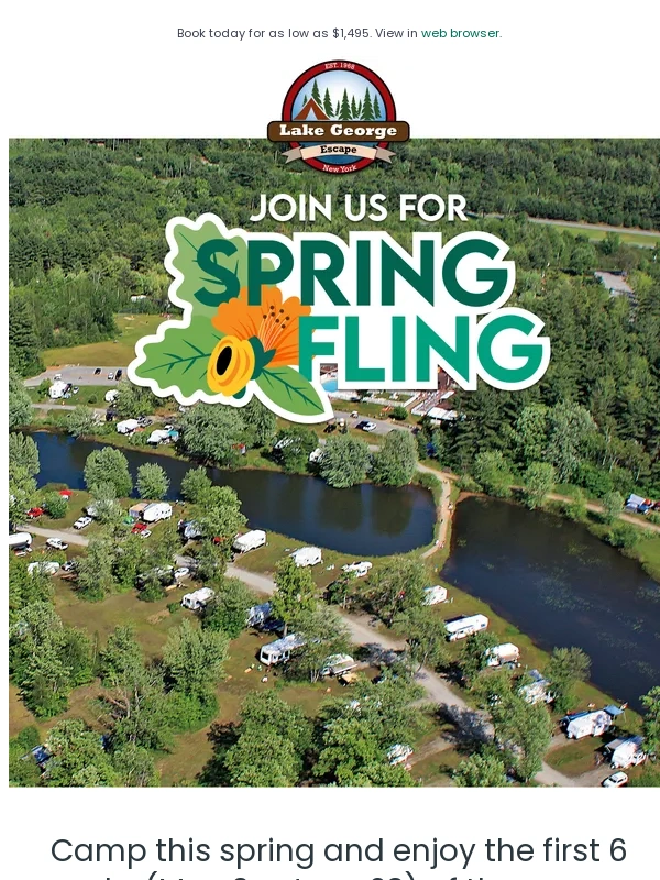 Thousand Trails - Spring Offers Are Here In Lake George!
