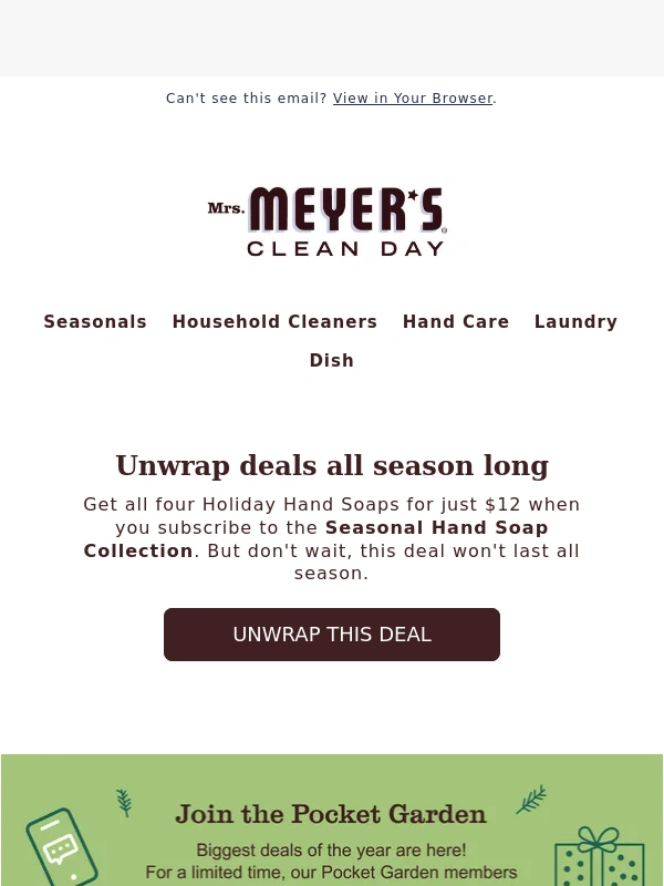 Mrs. Meyers - NEW Black Friday Doorbuster Deal!