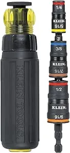 Klein Tools 32910RCHT Impact Driver 7-in-1 SAE Impact Socket Set