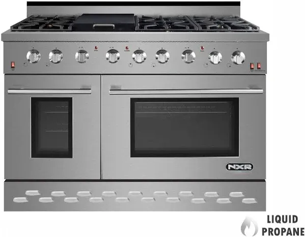 NXR 48 in. 7.2 cu.ft. Pro-Style Propane Gas Range with Convection Oven in Stainless Steel SC4811LP
