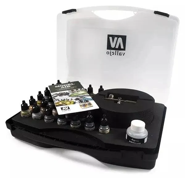 Vallejo Model Air Basic Colours & Airbrush Set