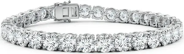 Angara Carats Round Diamond Classic Tennis Bracelet in 14K Gold