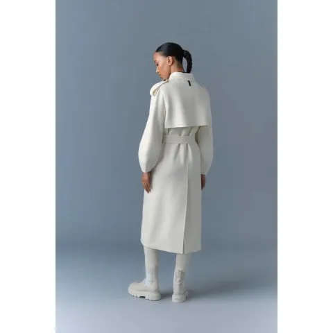 Mackage CEYLA Double-Face Wool Coat with Sash Belt