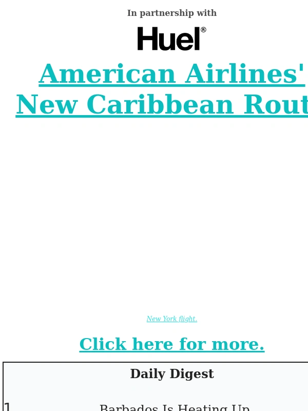 Huel - American Airlines' New Caribbean Route