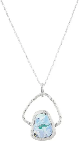 Silpada Sterling Silver Roman Glass Pendant Necklace