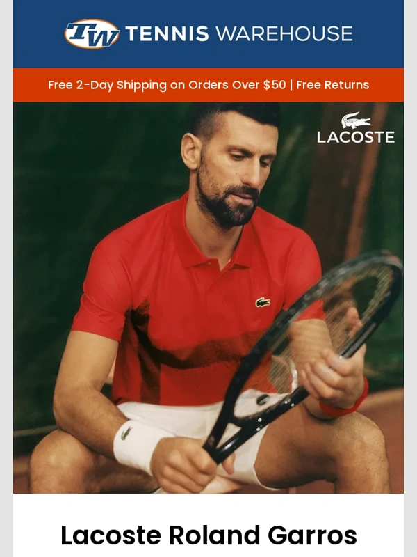 Tennis Warehouse - Shop Novak's & Daniil's Lacoste Looks