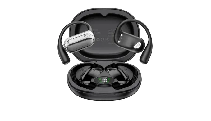 AI Language Translator Earbuds, OWS Real Time 3 in 1 Translation Earbuds 150 Languages & Accents&10 Offline Packs,Two Way Translation Device for Travel Business Meetings Learning, Black