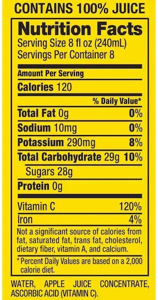 Mott's 100% Natural Apple Juice 64 oz. (Pack of 8)