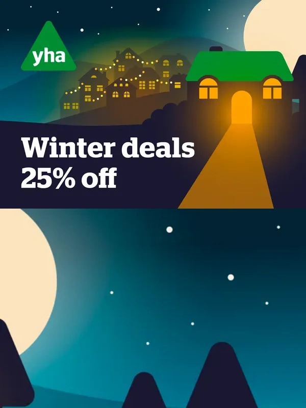 YHA - 25% off winter escapes