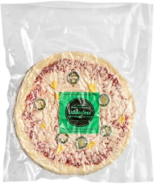 Udderless Dariy-Free Vegan Jalapeno and Pineapple Pizza