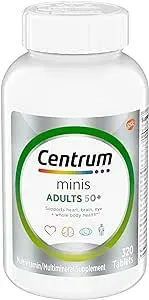 Centrum Minis Silver Multivitamin Tablet for Adults 50 Plus, Multimineral Supplement, Vitamin D3, B-Vitamins, Gluten Free, Non-GMO Ingredients, Supports Memory and Cognition in Older Adults - 320 Ct