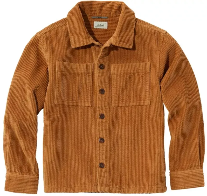 Kids' L.L.Bean Comfort Corduroy Shirt Saddle Extra Large 18, Cotton