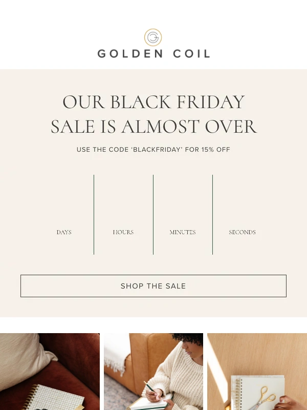 Golden Coil - Our BLACK FRIDAY sale ends TOMORROW!