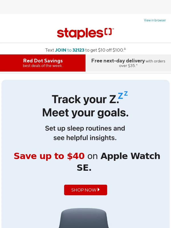 Staples Canada - Save up to $40 on Apple Watch SE