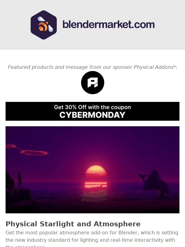 Blender Market - Creator Spotlight: Physical Addons 30% OFF