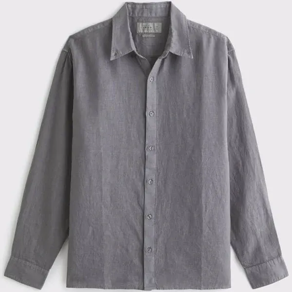 Abercrombie & Fitch Men's Linen Button-Up Shirt