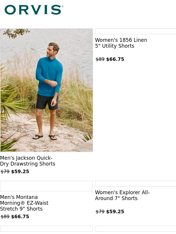 Orvis - This is it. 25% OFF shorts ends tonight!