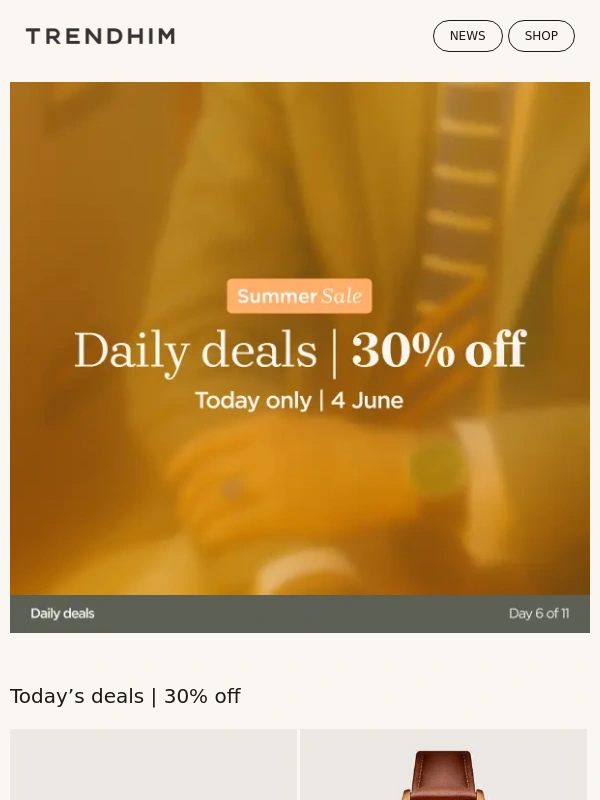 Trendhim - Today only | 6 new products,30% off