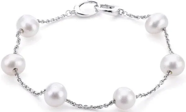 Sterling Silver Cultured Pearl Bracelet